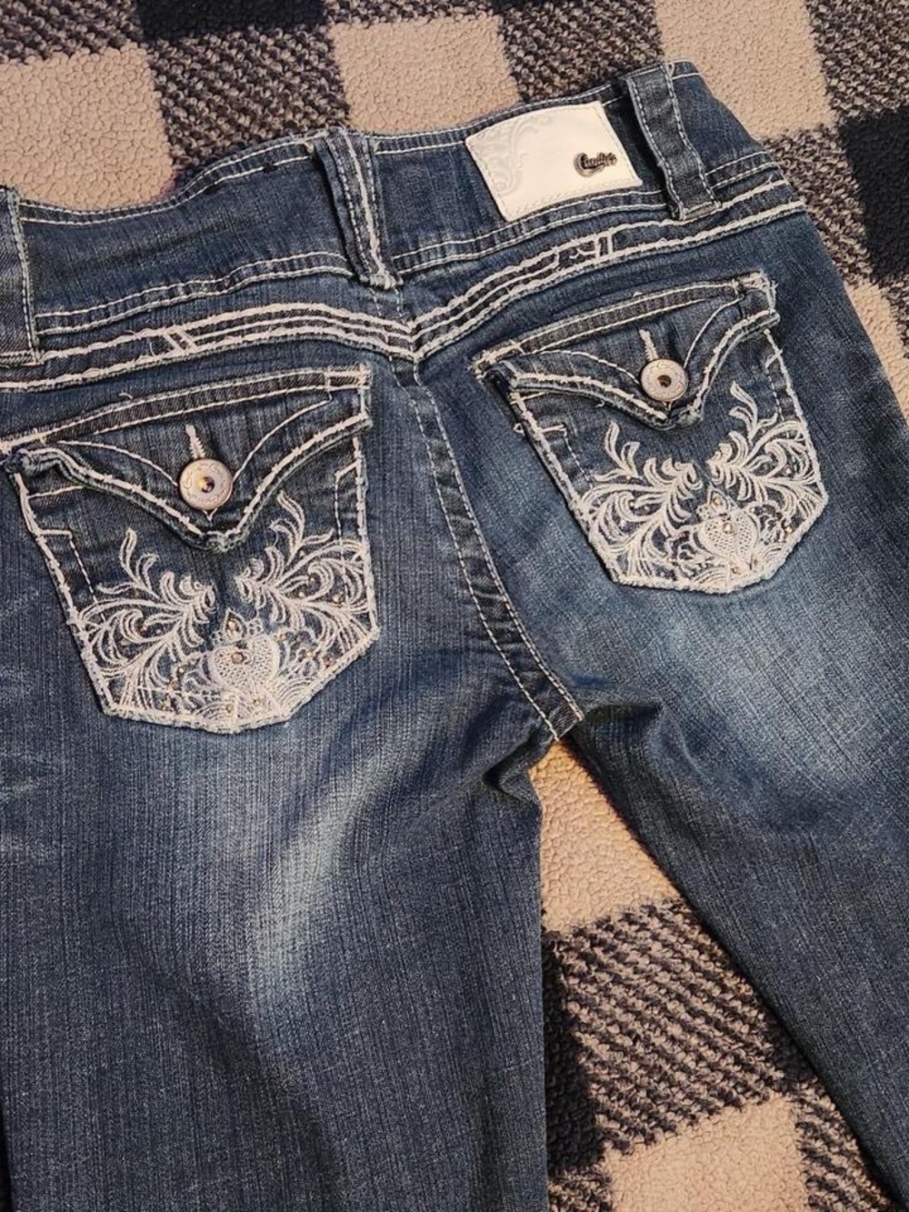 Y2k mcbling grunge jeans by candies